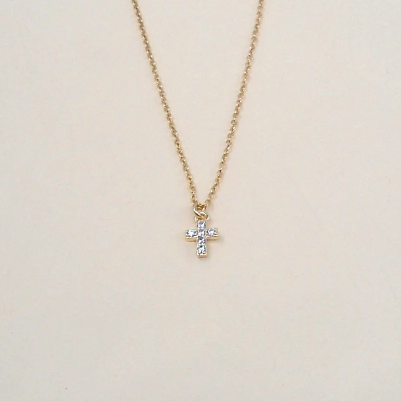 High-End Jewelry, Now More Affordable Than Ever Mini CZ Cross Necklace Wholesale