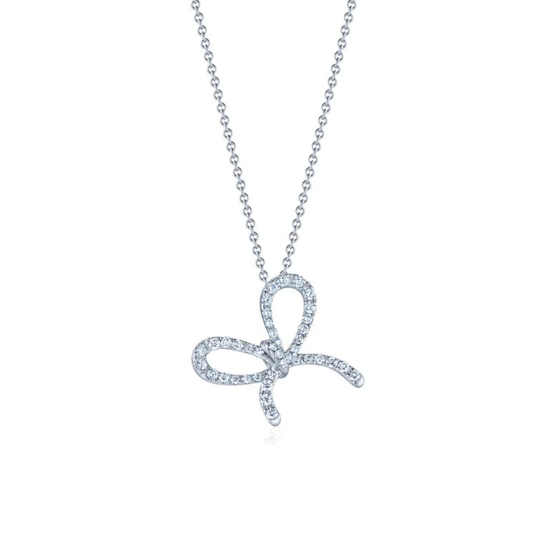 Flash Sale On Stunning Jewelry – Don't Miss Out KWIAT Elements Bow Pendant with Diamonds N-9540-0-DIA-18KW