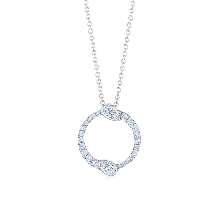 Luxury Jewelry At Unbeatable Discounts KWIAT Eclipse Small Pendant With Diamonds  N-9769-0-DIA-18KW