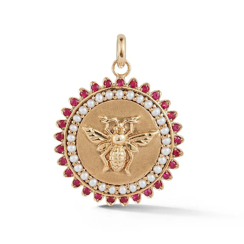 Flash Sale On Elegant Jewelry – Don't Miss Out Semiprecious Bee Millie Medallion Pendant Charm