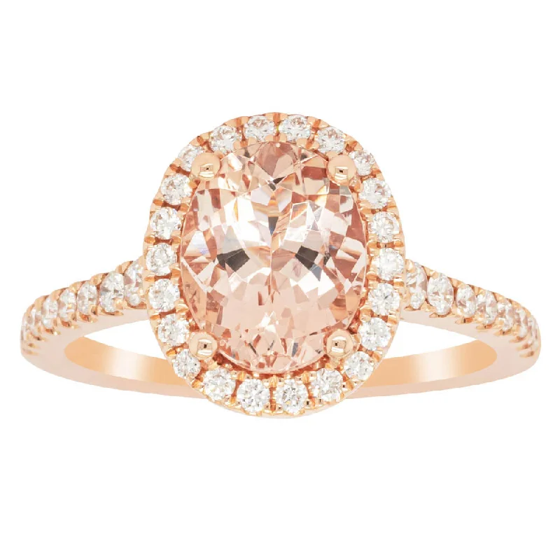 Exclusive Jewelry Discounts – Shop Now For Savings 18ct Rose Gold Morganite & Diamond Sierra Ring