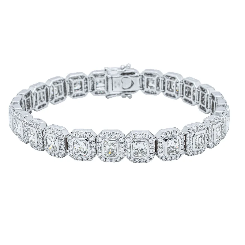 Holiday Jewelry Sale – Perfect Gifts At The Best Prices 18ct White Gold 10.72ct Radiant Cut Diamond Isla Bracelet