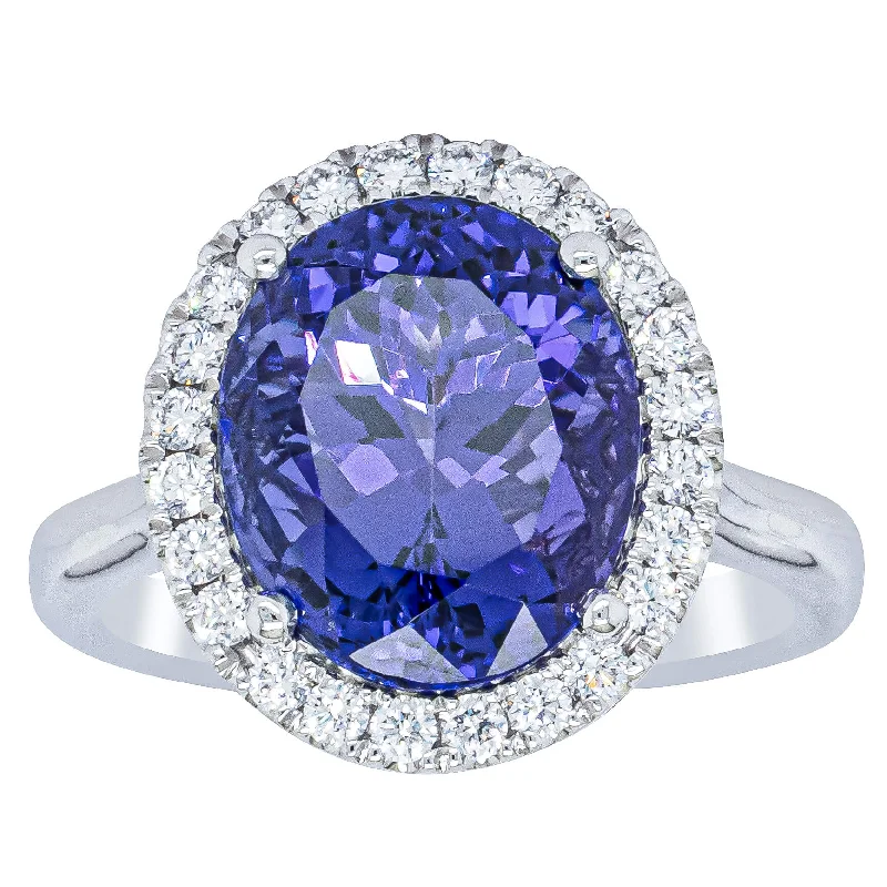 Bold And Beautiful Jewelry Now At Irresistible Prices 18ct White Gold 6.15ct Tanzanite & Diamond Fleur Ring