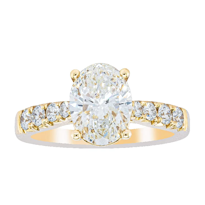 Premium Diamond Jewelry For Unforgettable Moments 18ct Yellow Gold 2.01ct Oval Diamond Phoenix Ring