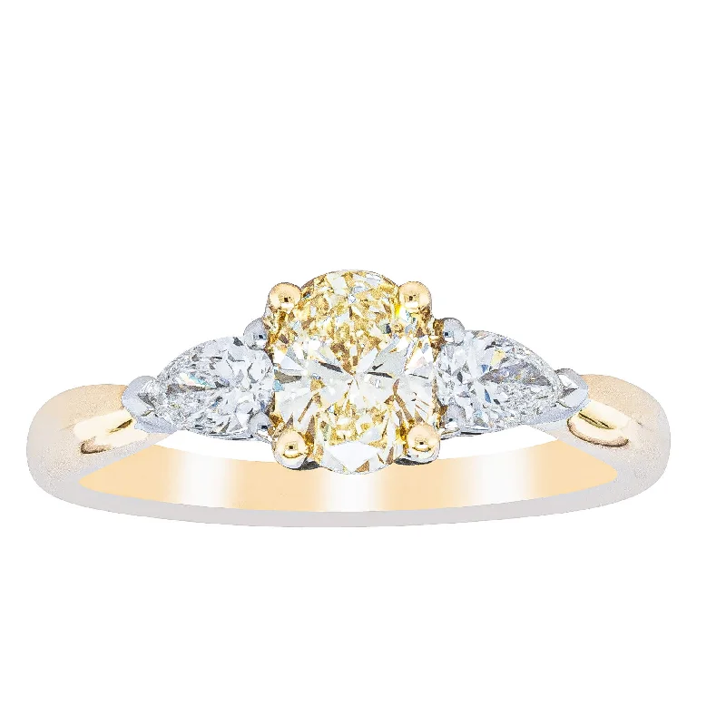 Elegant Rose Gold Jewelry For A Stylish Touch 18ct Yellow Gold .67ct Yellow Diamond Ayla Ring