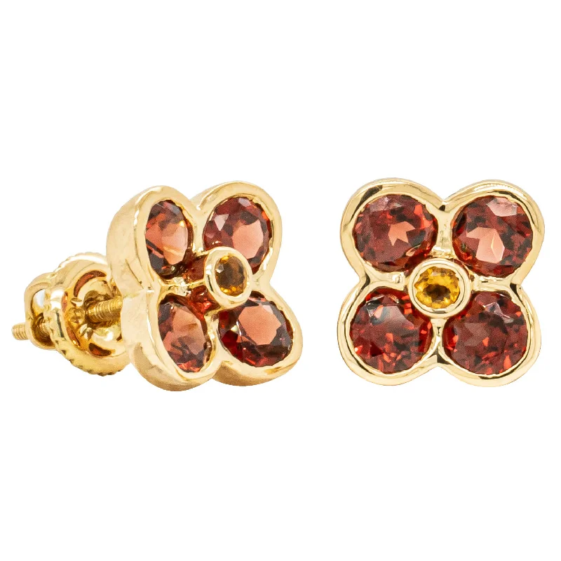 Gorgeous Jewelry, Limited-Time Savings Deja Vu 19ct Yellow Gold Garnet & Citrine Earrings