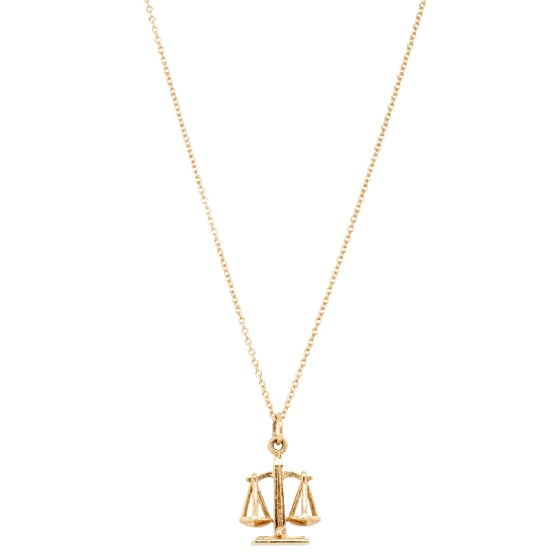 Buy More, Save More – Special Jewelry Discounts Deja Vu 9ct Yellow Gold Balance Scales Necklace