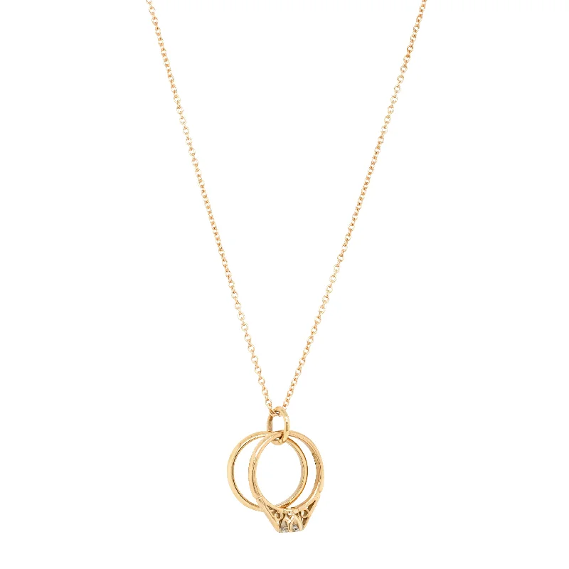 Unmissable Jewelry Sale – Shop Before It's Too Late Deja Vu 9ct Yellow Gold Bridal Rings Necklace