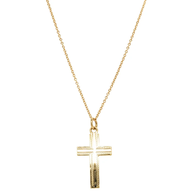 Accessorize For Less – Luxury Jewelry At Affordable Prices Deja Vu 9ct Yellow Gold Cross Pendant With Chain