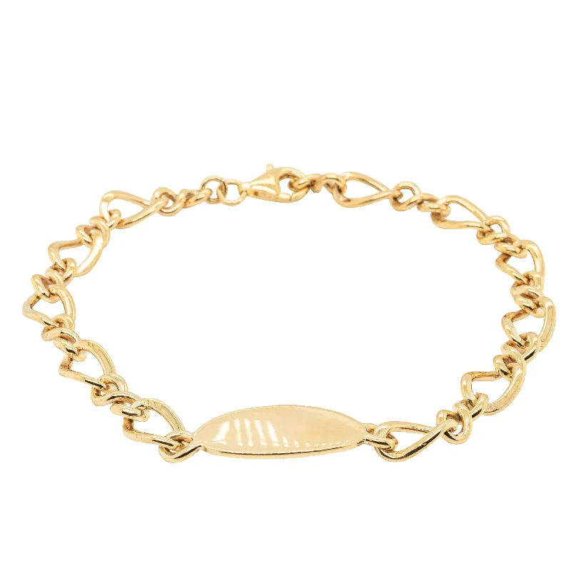 Handcrafted Jewelry Sale – Unique Designs At Low Prices Deja Vu 9ct Yellow Gold ID Bracelet