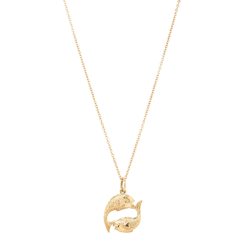 Grab Stylish Jewelry Before The Sale Ends Deja Vu 9ct Yellow Gold Pisces Necklace