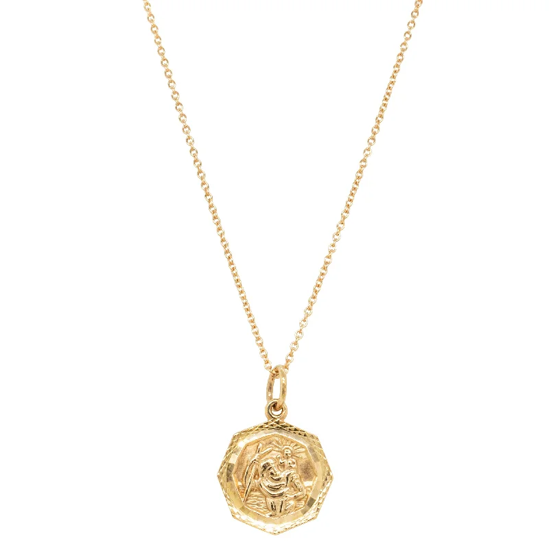 Seasonal Jewelry Sale – Upgrade Your Collection Deja Vu 9ct Yellow Gold St Christopher Pendant