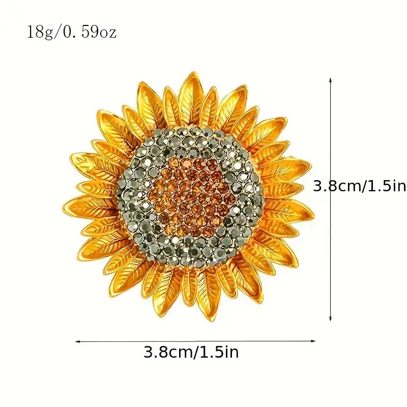 Eco-Friendly Sustainable Jewelry For Conscious Buyers TL JMH Sunflower Brooch