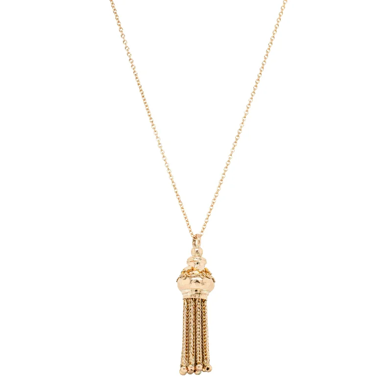 Limited-Time Jewelry Sale – Elegant Styles At Less Vintage 8ct Rose Gold Tassel Pendant