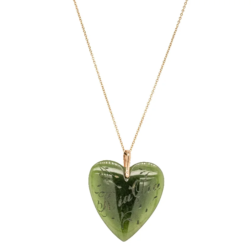 Best-Selling Jewelry Now Available At Special Deals Vintage 9ct Rose Gold Greenstone Heart Pendant