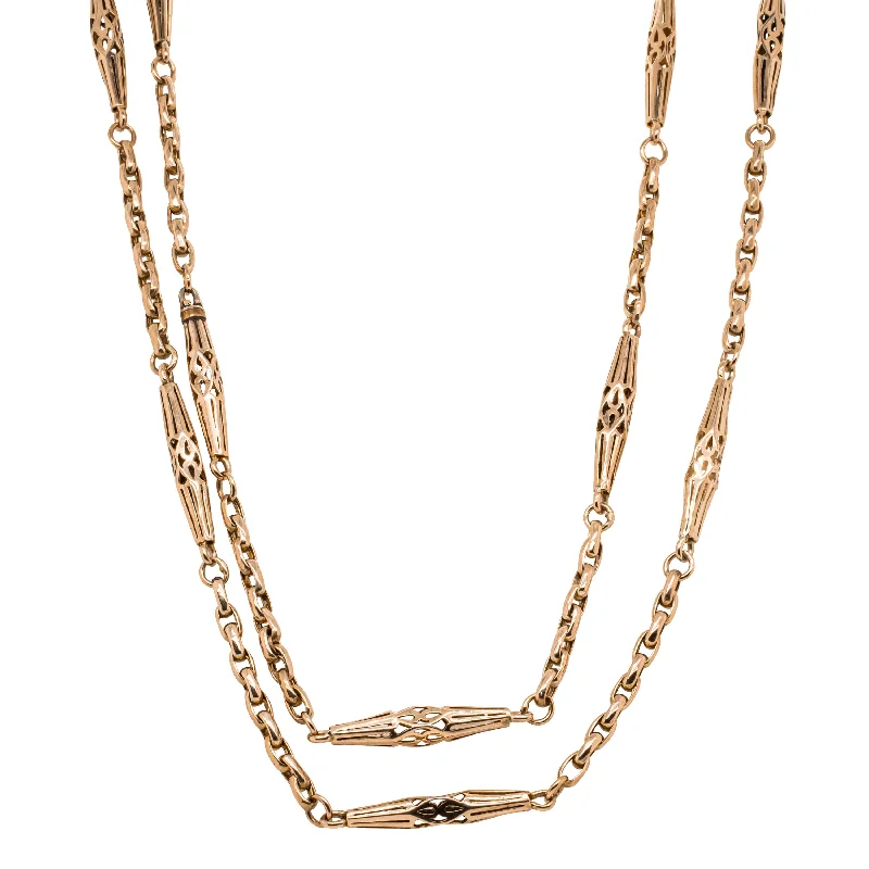 Flash Sale On Stunning Jewelry – Don't Miss Out Vintage 9ct Yellow Gold Decorative Muff Chain