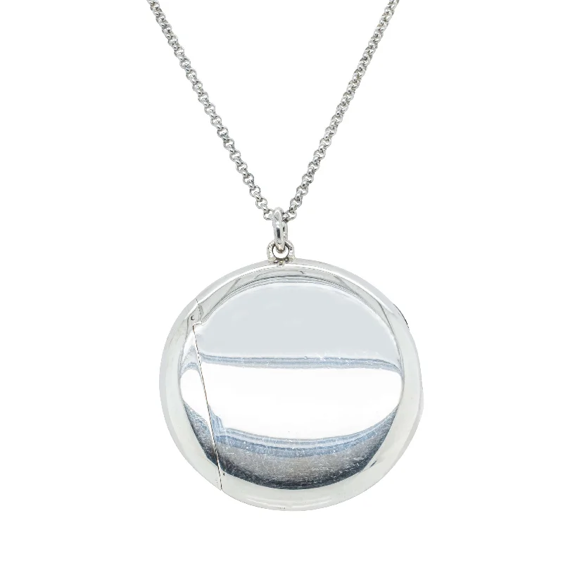 Dazzle In Elegance With Our Biggest Jewelry Sale Vintage Sterling Silver Round Vesta Case With Chain