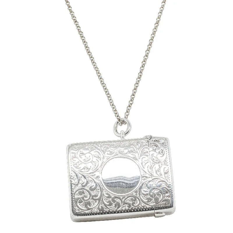 Don't Miss Out On Bestselling Jewelry At Special Prices Vintage Sterling Silver Vesta Case with Chain